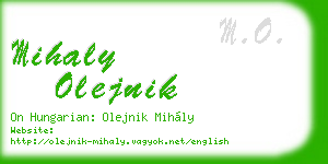 mihaly olejnik business card
